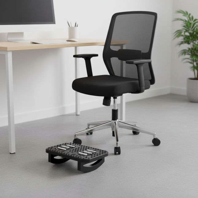 Under Desk Foot Rest Stool - Versatile & Washable for Office, Home, Car Use. Relieves Back, Knee & Lumbar Pain - gallery 1