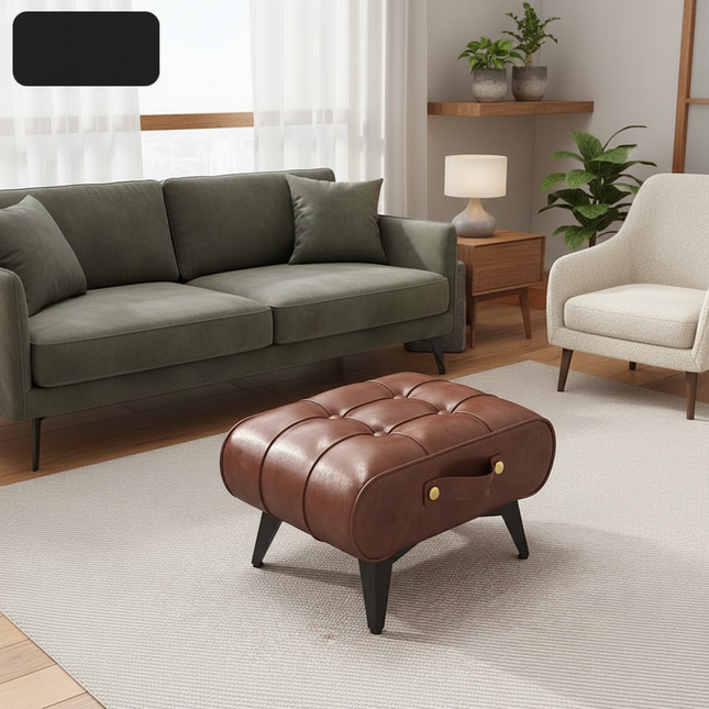 UVR Light Luxury Shoeshine Stool Home Entrance Entrance Chair Coffee Table Small Low Stool Living Room Sofa Footstool Furniture - gallery 1