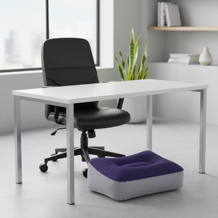 Inflatable Soft Footrest Pillow PVC Inflatable Foot Rest Pillow Cushion Air Travel Office Home Leg Up Relaxing Feet Almohada - gallery 1