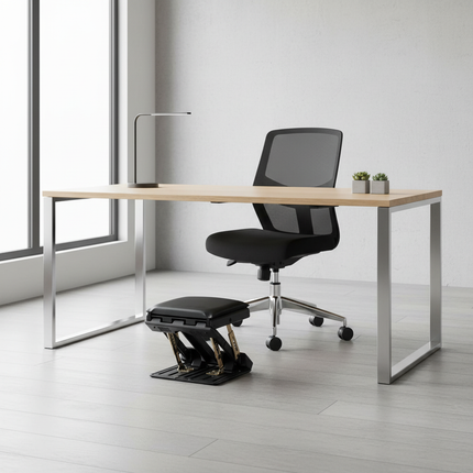 Folding Footrest With 4 Adjustable Heights & 3 Adjustable Angle Of Inclination Non-slip Foot Stool With Massage Function - gallery 1