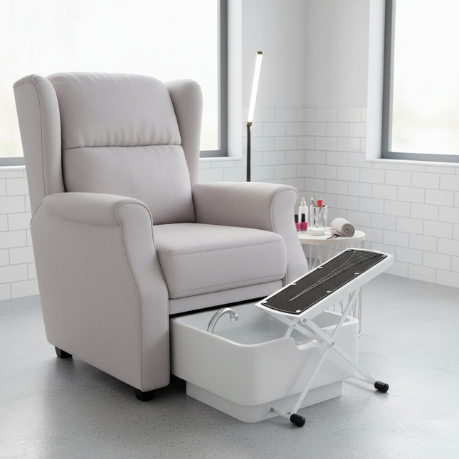 Folding Foot Rest 6-Height Adjustable Single Footstool Beauty Salons Home Pedicures Toe Nail Bath Beauty Tool Lazy Furnishings - gallery 1