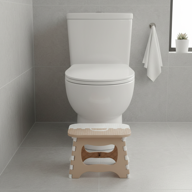 Lightweight portable thickened plastic folding stool - great for kids, great train stool, and space-saving furniture - gallery 1