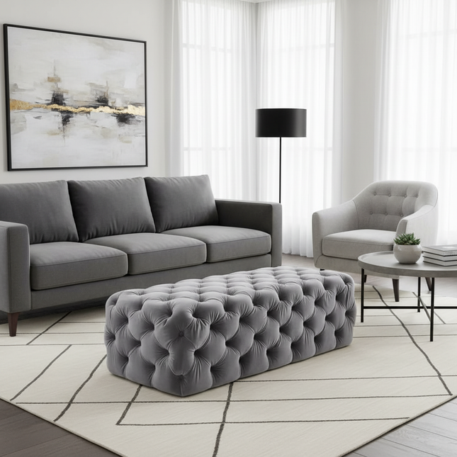 Nordic Multi-color Velvet Stools Living Room Furniture Resting Ottomans Home Entrance Bench Bedroom Bed End Shoe Changing Stool - gallery 1