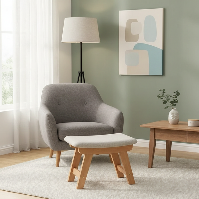 Cloth Small Stool Creative Household Shoe Stool Tea Table Stool Living Room Wood Solid Bench Modern Simple Sofa - gallery 1