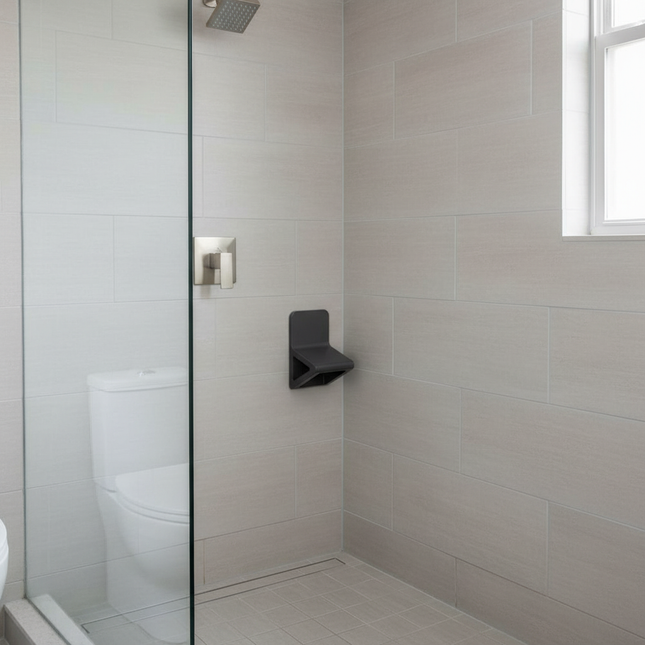 Non Perforated Bathroom Foot Pedal Non Slip ABS Shower Foot Rest Wall Mounted Rest Shaving Leg Step Aid - gallery 1