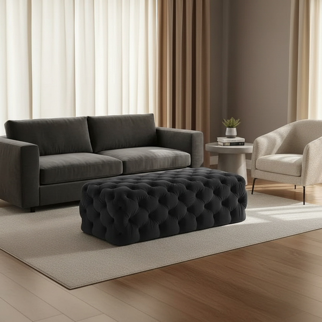 Nordic Multi-color Velvet Stools Living Room Furniture Resting Ottomans Home Entrance Bench Bedroom Bed End Shoe Changing Stool - gallery 1