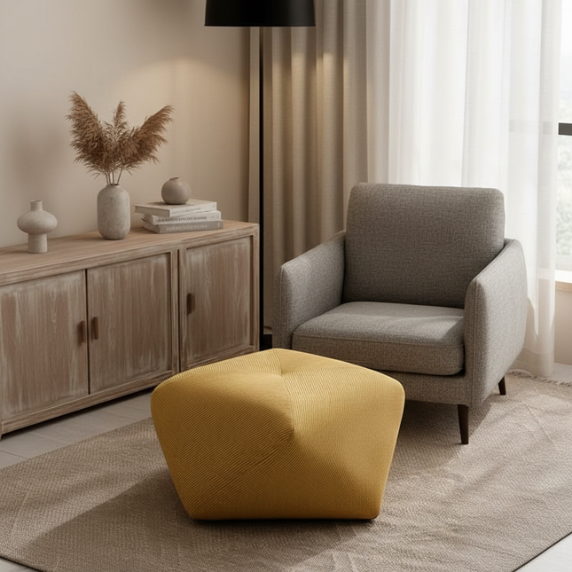 UVR  Living Room Tea Table Sofa Sitting Stool Solid Wood Octagonal Stool Doorway Checkroom Shoe Changing Household Low Stool - gallery 1