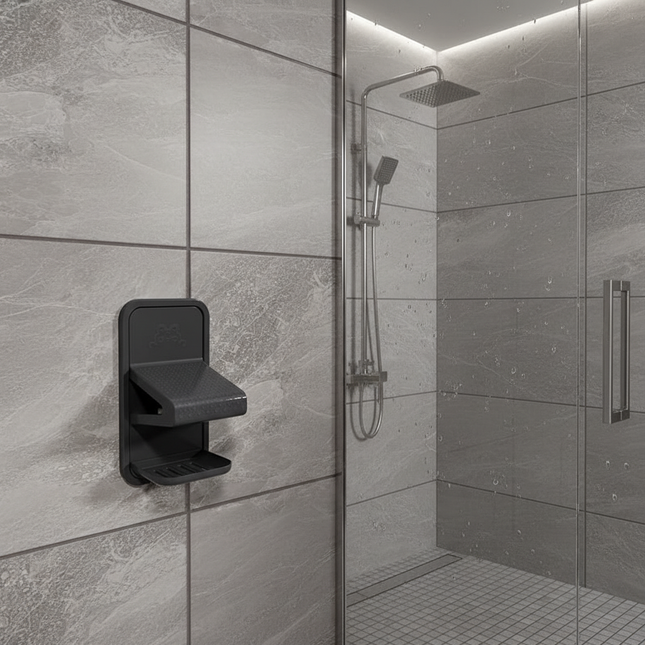 〔White〕Bathroom Shower Foot Rest Shaving Leg Step Aid Grip Holder Pedal Step Suction Cup Non Slip Foot Pedal Wash Accessories - gallery 1