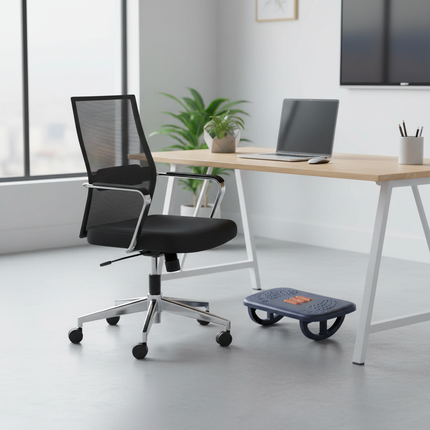 Rocking Footrest for under Desk Ergonomic Desk Leg Rest Rocker Balance Board Comfortable Foot Stool for Desk Home Office - gallery 1