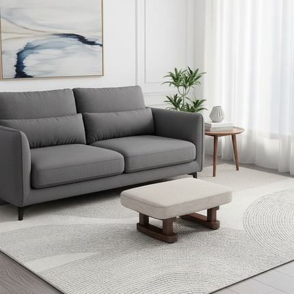 Colorful Small Wooden Stool with Non-Slip Pad Footrest Seat Square Household Living Room Hallway Sofa Tea Stools - gallery 1