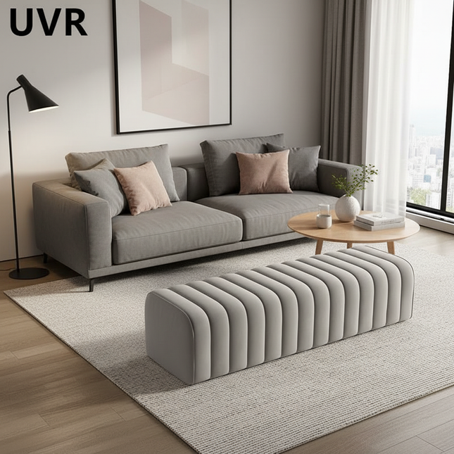 UVR Light Luxury Shoeshine Bench Modern Simple Doorway Entrance Chair Bedroom Bedside Bench Living Room Sofa Footrest Chair - gallery 1