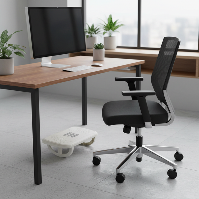 Rocking Footrest for under Desk Ergonomic Desk Leg Rest Rocker Balance Board Leg Comfort Support Stools - gallery 1