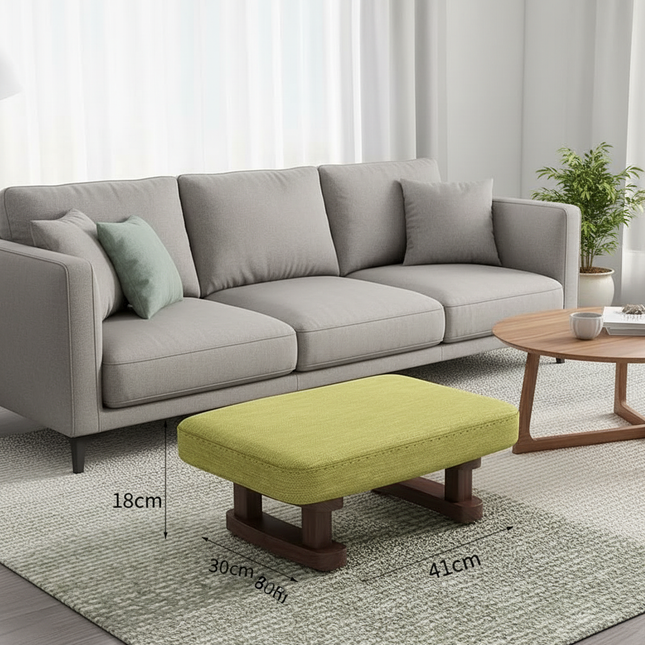 Colorful Small Wooden Stool with Non-Slip Pad Footrest Seat Square Household Living Room Hallway Sofa Tea Stools - gallery 1