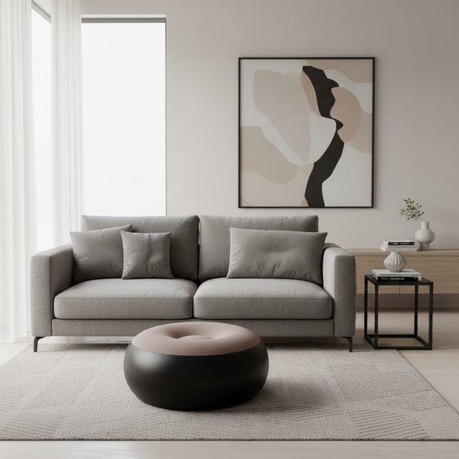 Camping Chair Inflatable Flocking Stool Portable Outdoor Camping Chair Inflatable Flocking Stool Footrest for Home Office Travel - gallery 1