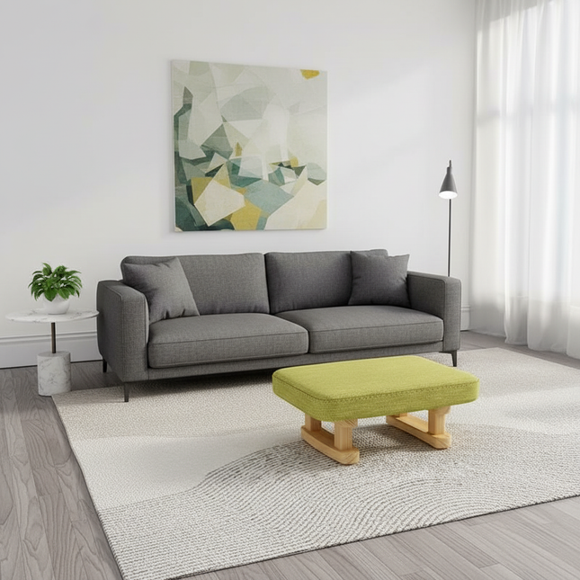 Colorful Small Wooden Stool with Non-Slip Pad Footrest Seat Square Household Living Room Hallway Sofa Tea Stools - gallery 1