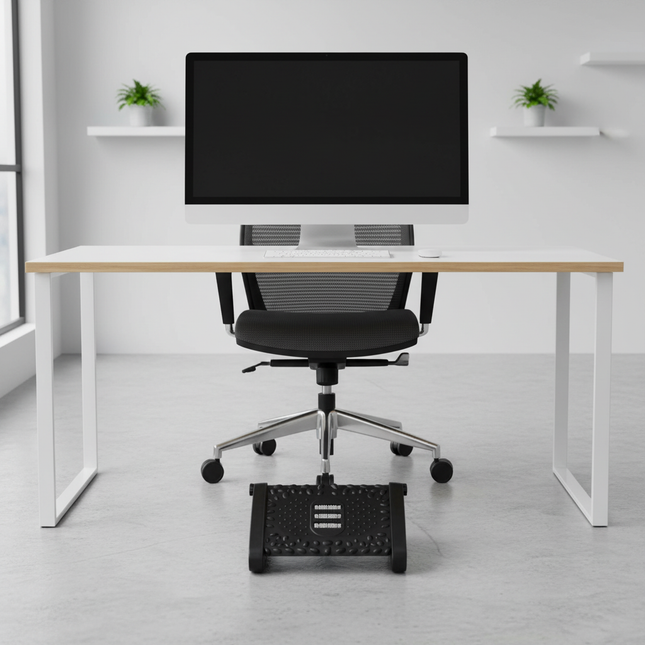 43*32cm Office Stool Footrest With Ergonomic Design Relieve Pressure Improve Comfort Footstool Massage Rollers For Office Space - gallery 1