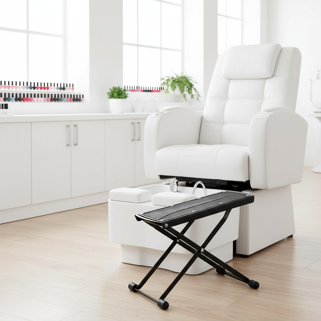 Pedicure Foot Rest Stand Toenail Care Stand with Non-Slip Rubber Adjustable Pedal Pedicure Stand for Home Foot Spa - gallery 1