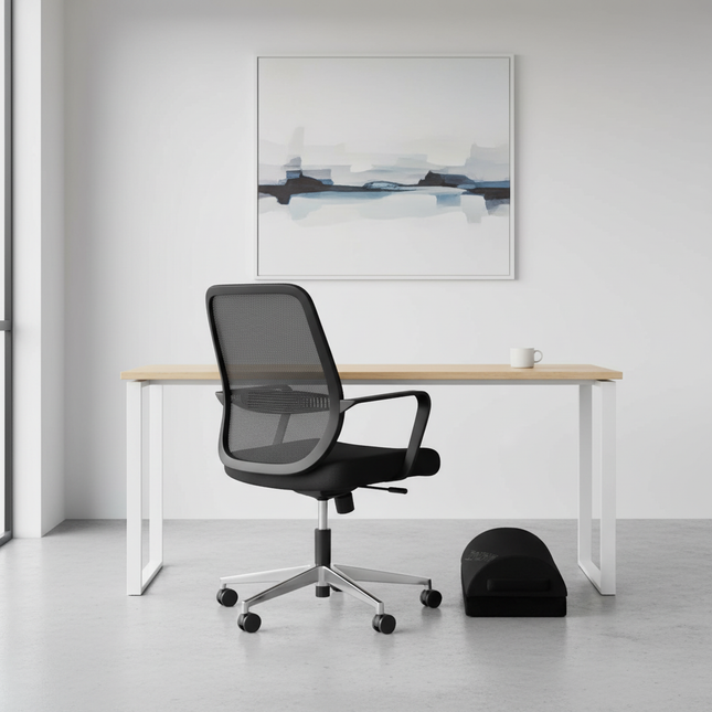 2 Heights Adjustable Foot Rest Under Desk, Soft Memory Foam Footrest Under Desk  for Foot Rest At Work, Home, Airplane, Travel - gallery 1