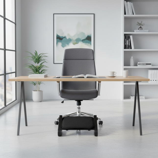 Scalebeard Under Desk Footrest with Massage Surface Ergonomic 6 Height Position Adjustable Foot Stool with Firm Non-Slip Legs - gallery 1