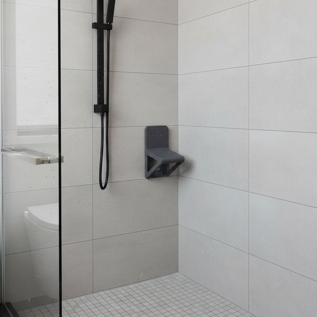 Bathroom Shower Foot Rest Triangular Stable Shower Step Bathroom Pedal Shaving Leg Assist Shower Footrest for Non-Slip Pedicure - gallery 1