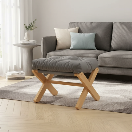 Household Small Stool Short Living Room Coffee Table Solid Wood Small Bench Leg Sofa Foot Suppot Door Shoes Changing Short Stool - gallery 1