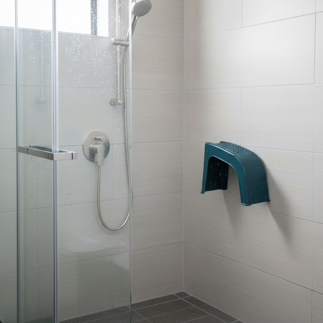 Manicure Pedicure Stool with Grooves Storage Shower Foot Holder Stand Anti-skid Universal Plastic Shaving Toenail Leg Rest Stand - gallery 1