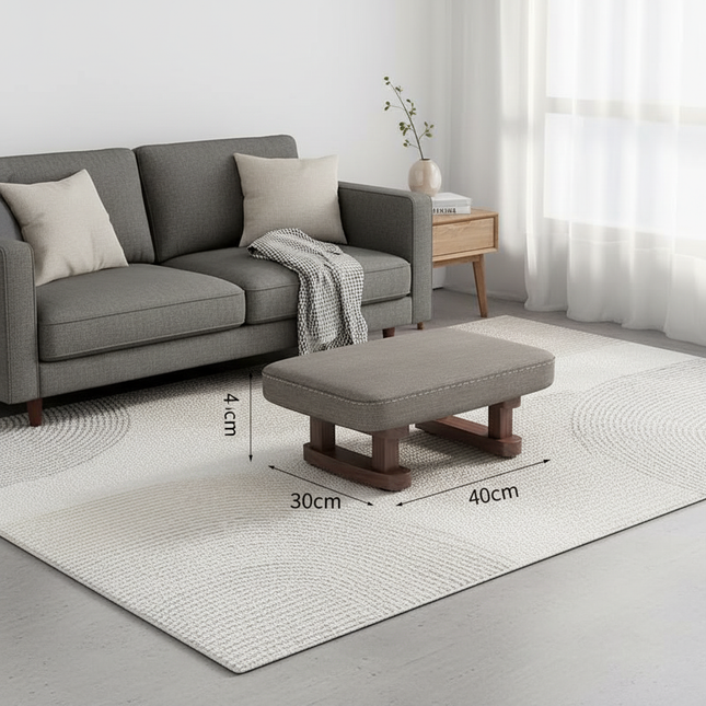 Colorful Small Wooden Stool with Non-Slip Pad Footrest Seat Square Household Living Room Hallway Sofa Tea Stools - gallery 1