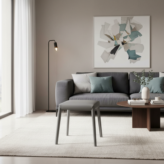 French Footstool Saddle Leather Stool Home Stackable Bench Living Room Small Stools Entrance Porch Shoe Changing Stools - gallery 1