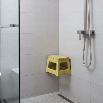 Lightweight Folding Step Stool Multi Purpose Handheld Thickened Footstool Non-Slip Plastic Small Benches Kitchen - gallery 1