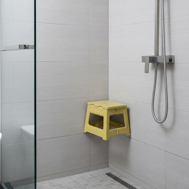 Lightweight Folding Step Stool Multi Purpose Handheld Thickened Footstool Non-Slip Plastic Small Benches Kitchen - gallery 1