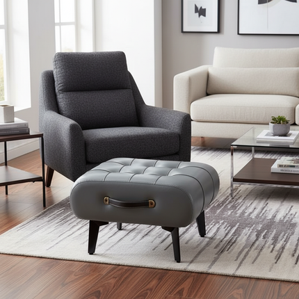 UVR Light Luxury Shoeshine Stool Home Entrance Entrance Chair Coffee Table Small Low Stool Living Room Sofa Footstool Furniture - gallery 1