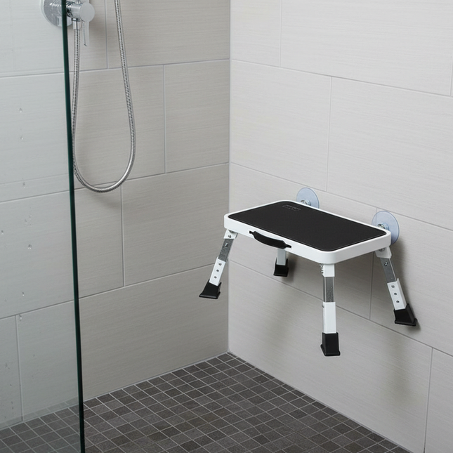 3-speed adjustable folding step stool for adults and seniors, safer metal step stool, sturdy and stable step stool - gallery 1