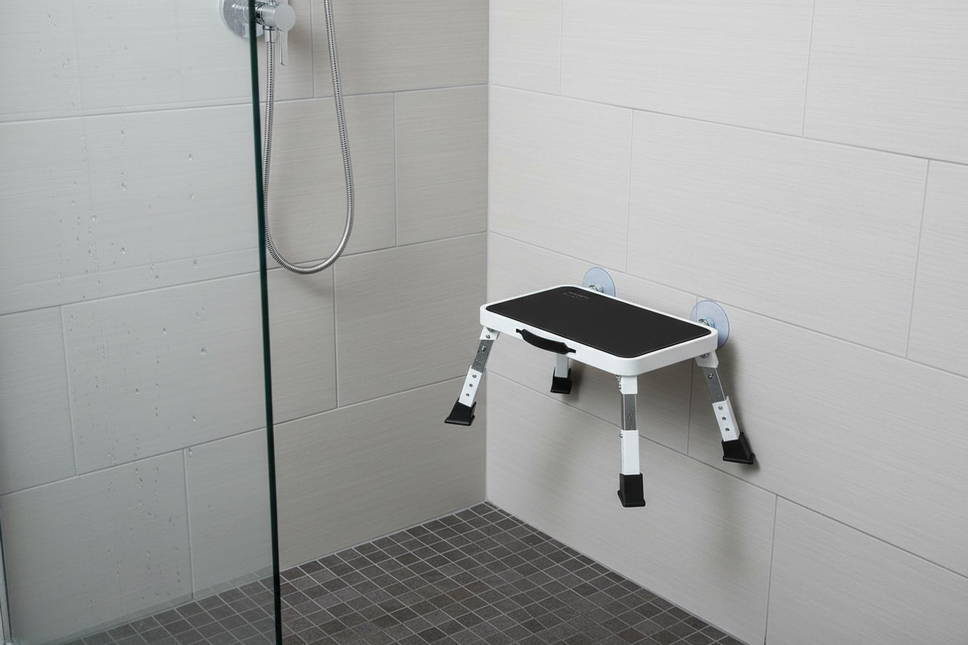 3-speed adjustable folding step stool for adults and seniors, safer metal step stool, sturdy and stable step stool - gallery 1