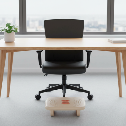 Foot Stool for Work Desk with 180 Degree Shake Design Massage Rollers Suitable for Working Gaming - gallery 1