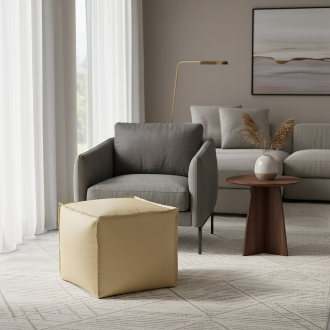 Light luxury leather pier tatami floor storage seat cushion living room household pier pu leather futon seat cushionNo filling m - gallery 1