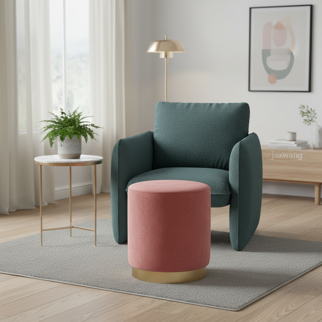 Modern Soft Velvet Bed Footrest Stools Ottomans Entrance-hall Shoes Stool Living Room Furniture Dresser Chair Pouf Footstool N - gallery 1