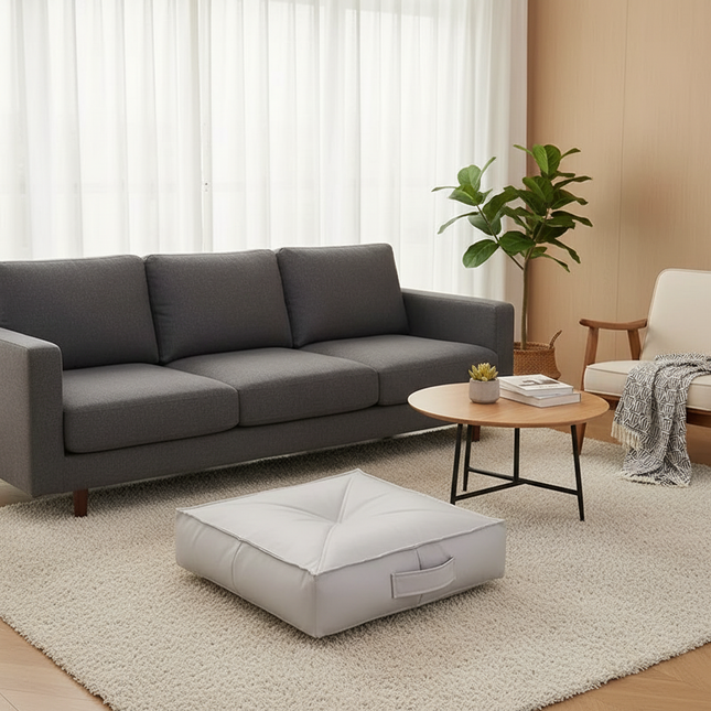 Cushion futon tatami floor footstool bay window cushion padded cushion cushion pillow small bench square round low stool - gallery 1