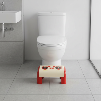 Ergonomic Shoe Changing Stool Waterproof Anti-Slip Toilet Footstool Multi-Function Universal Bathroom Foot Stool Wear Shoes - gallery 1