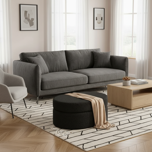 Home Furniture Stool Creative Storage Boxes Lamb Cashmere Hallway Bench Advanced Foot Seat Multifunctional Shoe Changing Stool - gallery 1