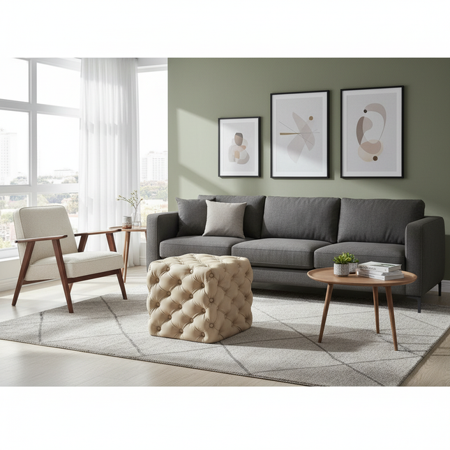 Light Luxury Velvet Foot Pedal Living Room Shoe Bench Creative Pull Buckle Hallway Ottoman High Elastic Sponge Dressing Stools - gallery 1