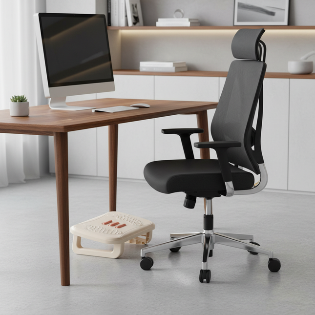 Portability Foot Rest Under Desk Footrest Ergonomic Foot Stool with Massage Rollers Foot Rest for Home Office Work Fast Ship - gallery 1