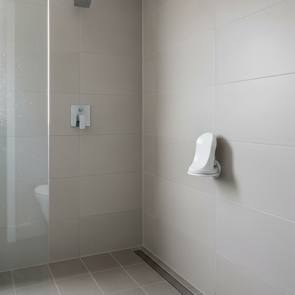 Shower FootRest with Powerful Suction Cup Bathroom Accessories for Leg Shaving Pedicure Safe & Comfortable - gallery 1