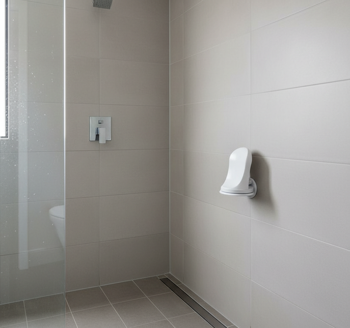 Shower FootRest with Powerful Suction Cup Bathroom Accessories for Leg Shaving Pedicure Safe & Comfortable - gallery 1