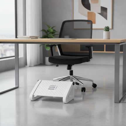 Under Desk Footstool Adjustable Foot Stepping Height Plastic Footrest Promote Leg Circulatio Ergonomic Rollers Massage Footrest - gallery 1