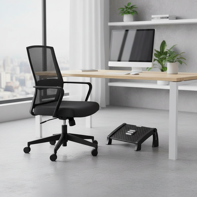 Ottoman Anti-tilting Erlang Legs Six-gear Adjustable Footstool Office Table Foot Pedal - gallery 1