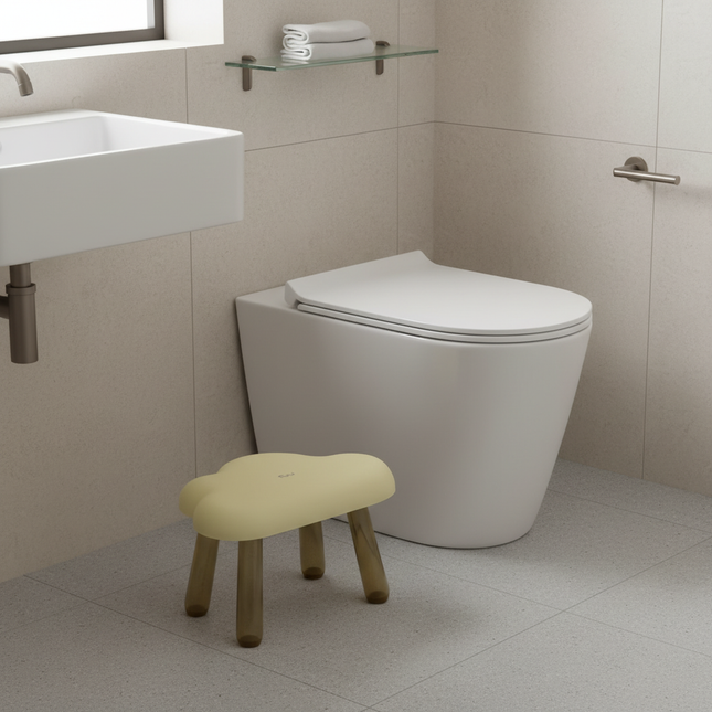 Bathroom Cloud Stool Plastic Transparent Toilet Non-slip Household Low Chair Step Foot Pad Step Bath Small Board - gallery 1