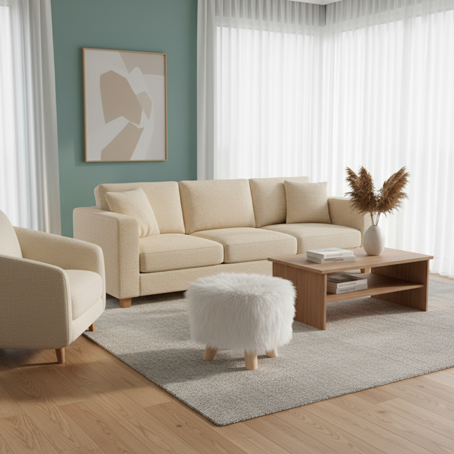 Adorable Shoes-changing Stool Plush Wooden Footrest Removable Chair Cover Soft Seat Cushion Home Decor Furnitu 가구 걸상 - gallery 1