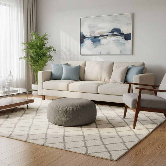 Fabric Removable and Washable Round Floor Futon Seat Pouf Ottoman Foot Rest  Window Living Room Tatami Low Stool Pedal - gallery 1