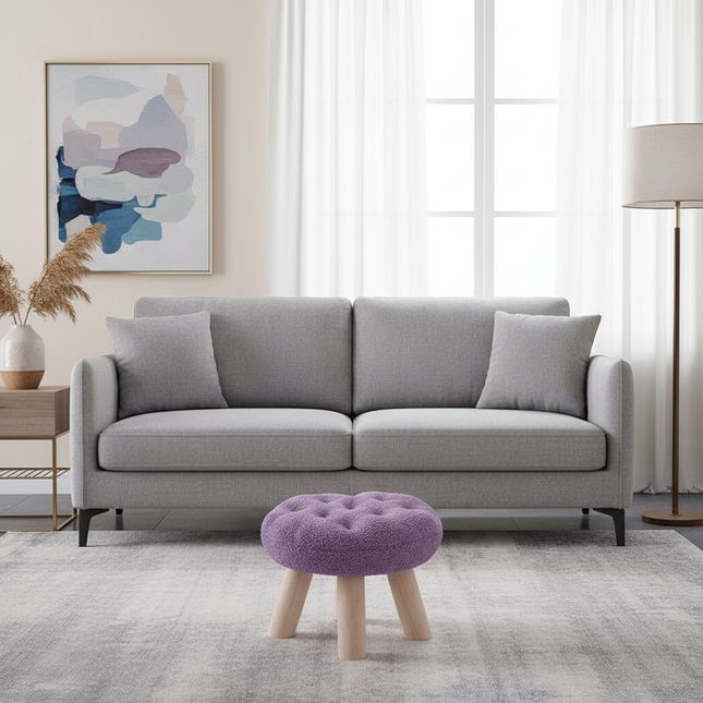 Flower Stool, Footstool, Shoe Changing Stool, Sofa, Coffee Table, Low Stool, Small Round Stool, Living Room, Bedroom - gallery 1