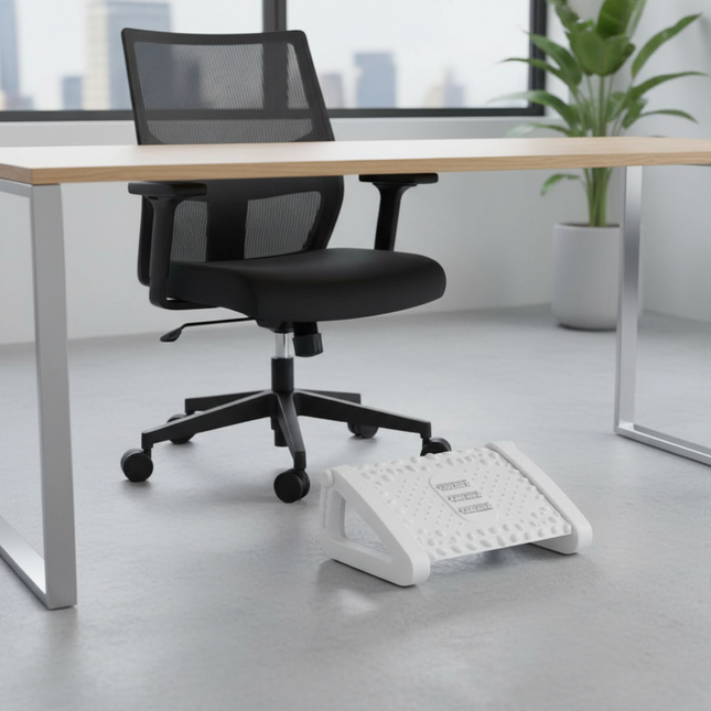 43*32cm Office Stool Footrest With Ergonomic Design Relieve Pressure Improve Comfort Footstool Massage Rollers For Office Space - gallery 1